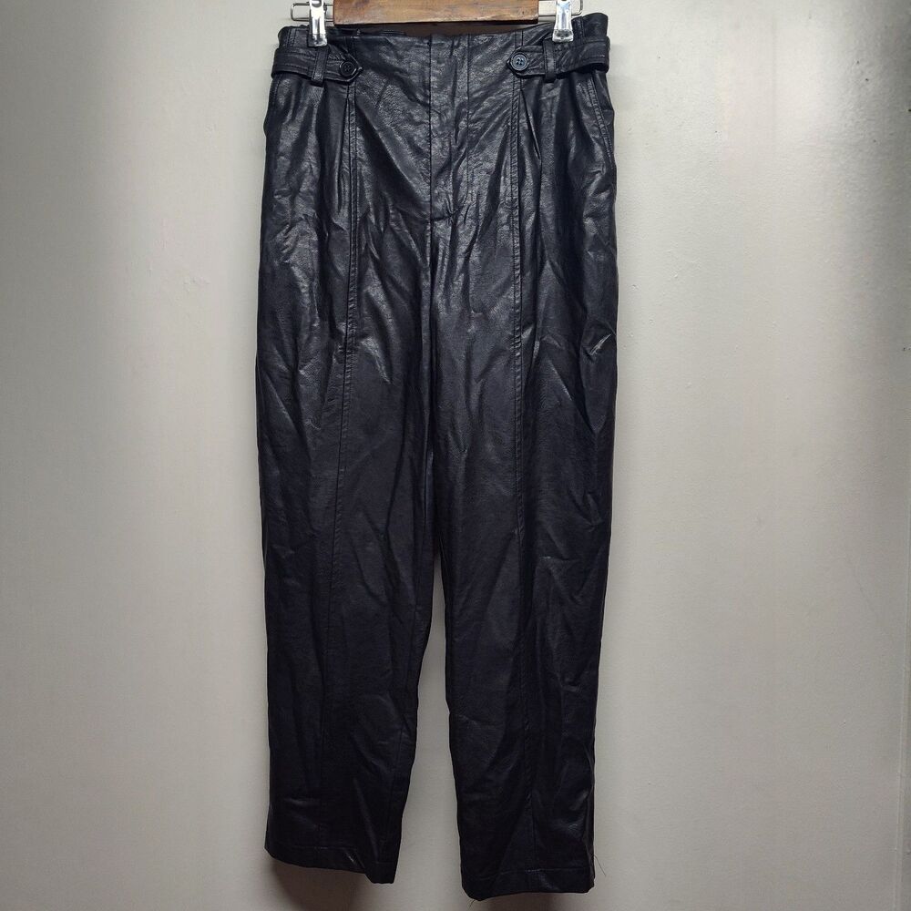 Greylin Faux Leather Pants Women Size M Black Baggy Hipster Casual Clubwear